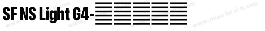 SF NS Light G4字体转换